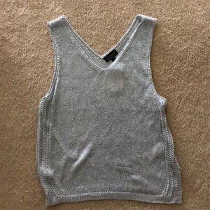 Top Shop silver sparkly tank top